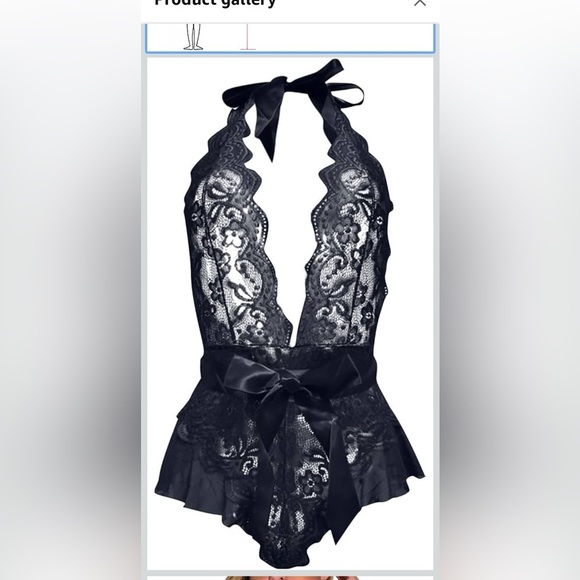 Abanoon Black Lace Teddy Lingerie - Picture 7 of 7